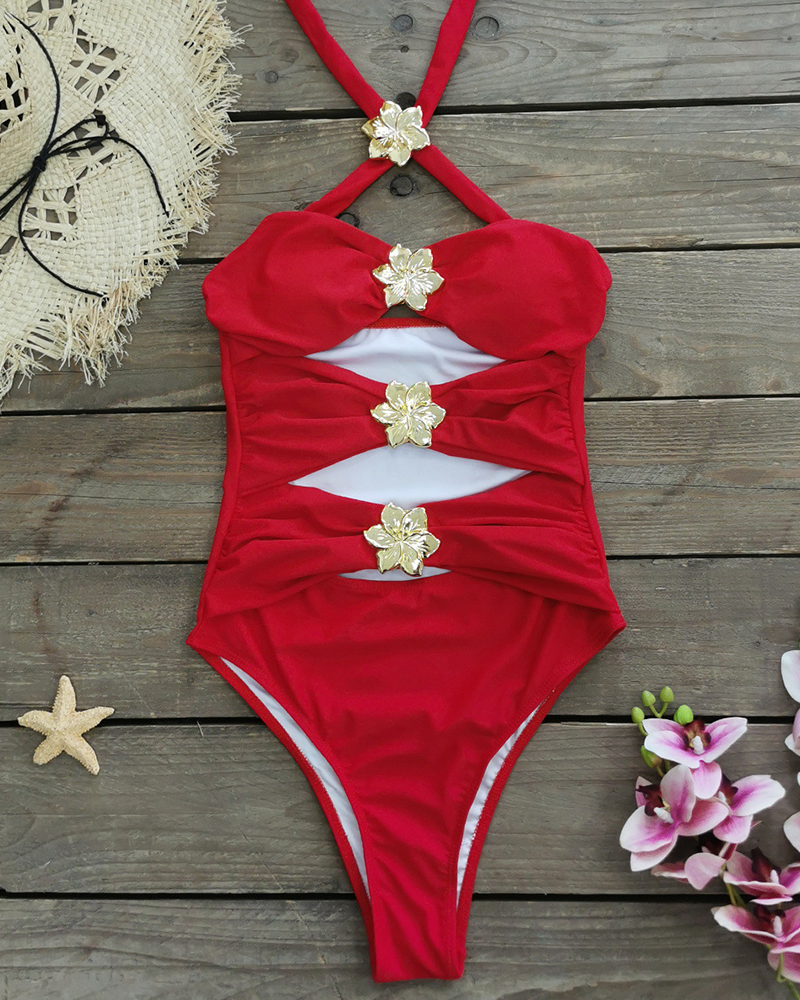 Ocean Breeze Swimsuit Red Top