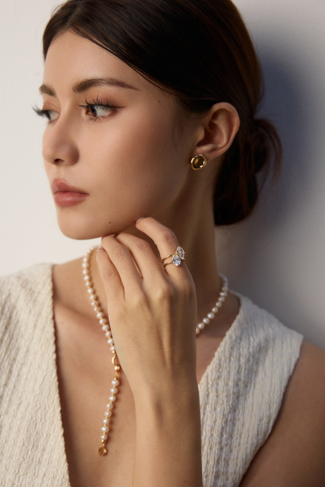 Heart to Heart Simple Zirconia Ring