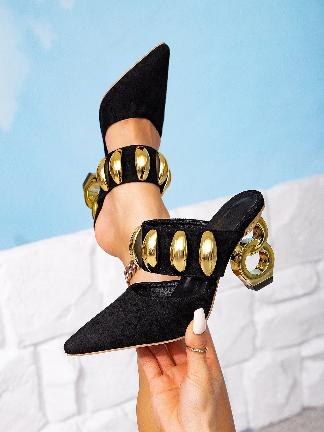 Golden Buckle Party Fashion Comfort Sandals