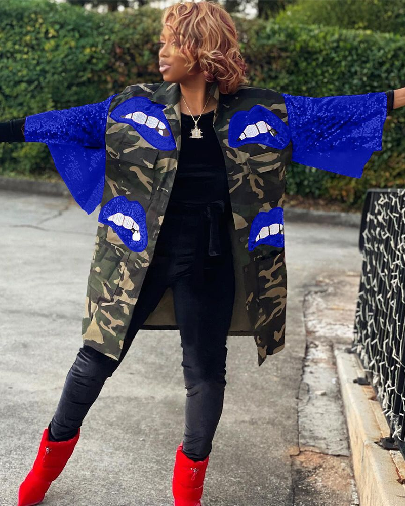 Kiss Me Army Jacket BLUE