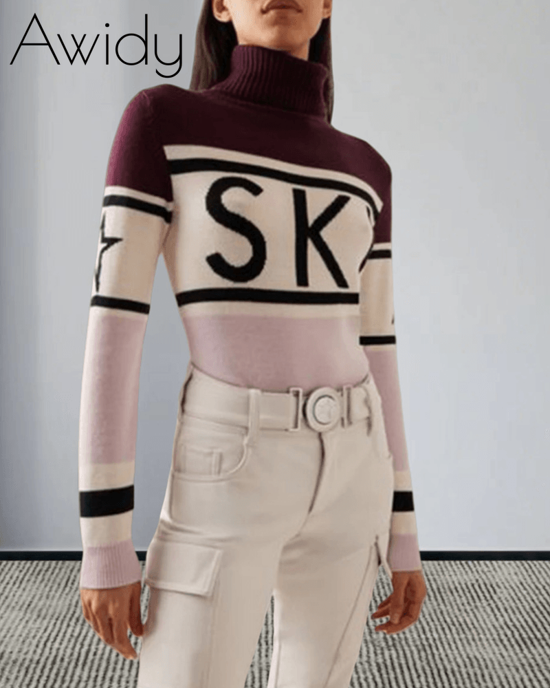 Clean Contrast Ski Sweater