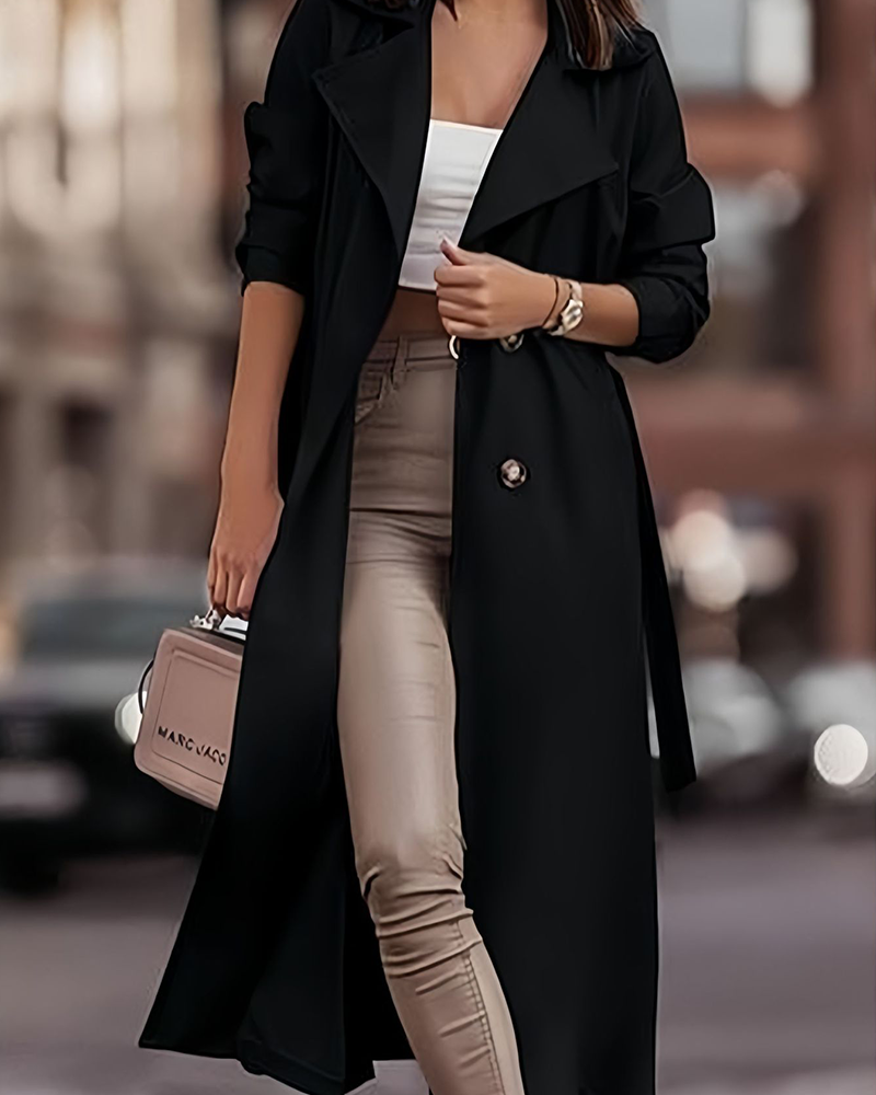 Maxi Flow Belted Trench Coat