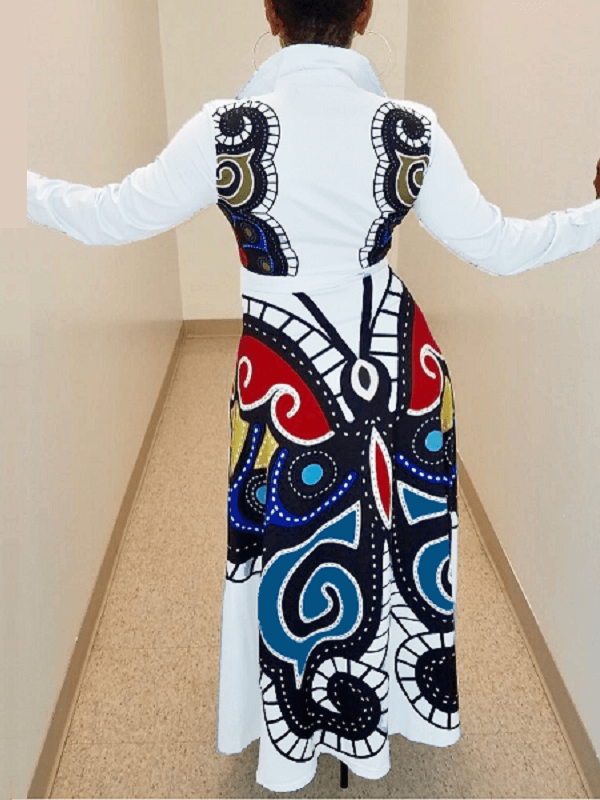 Robe à imprimé papillon