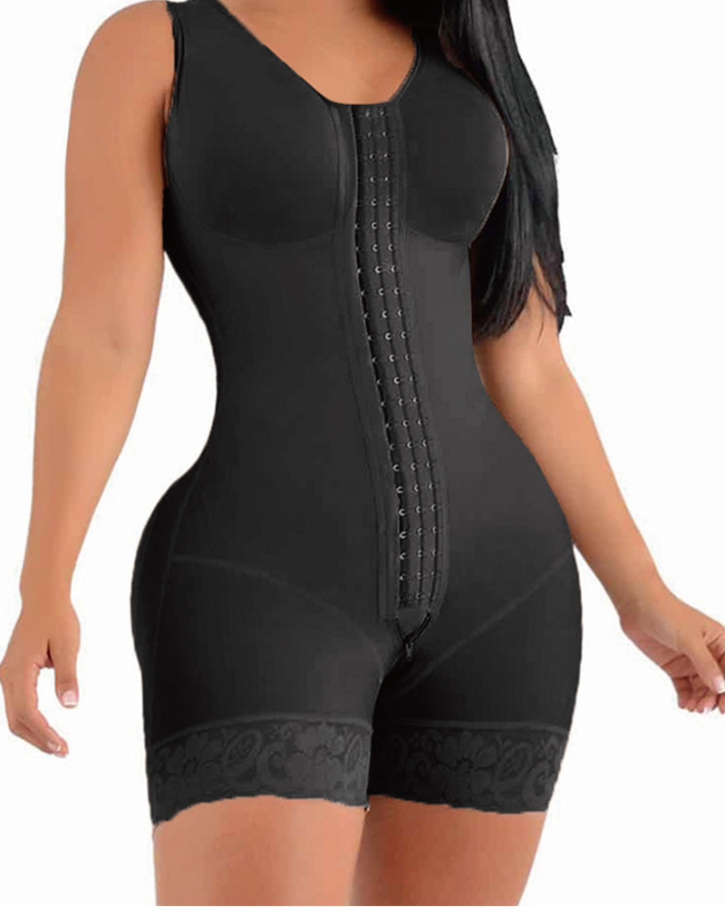Faja Tummy Control Shapewear Bodysuit Black
