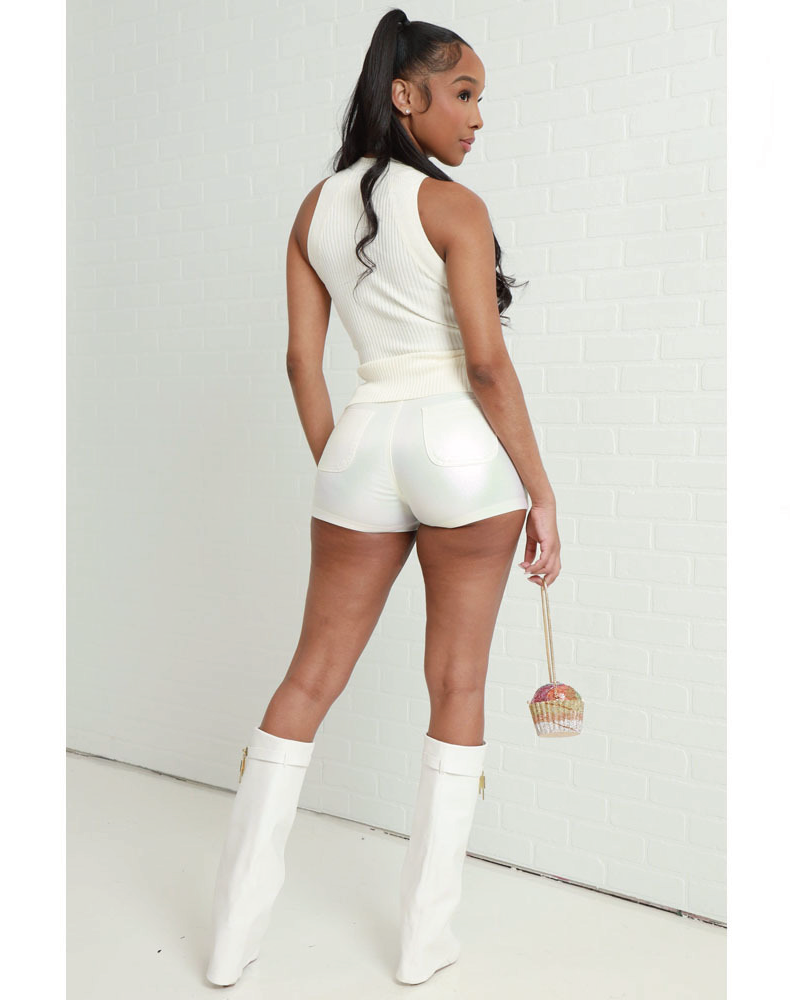 Liquid Leather Shorts