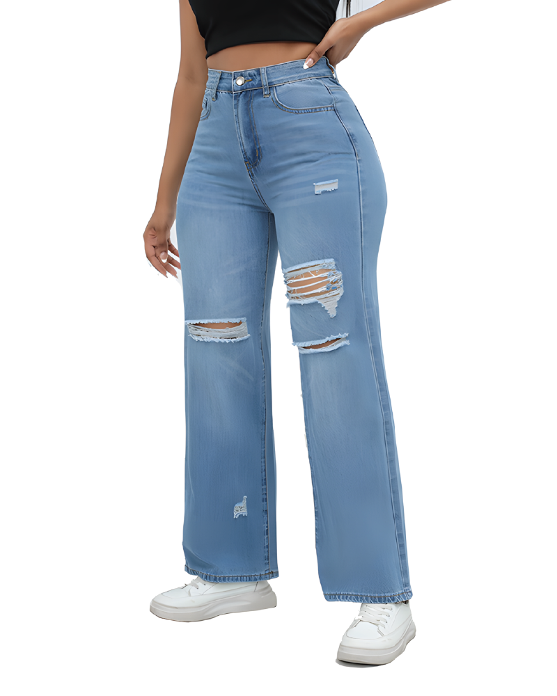 Jean droit déchiré Jorjana