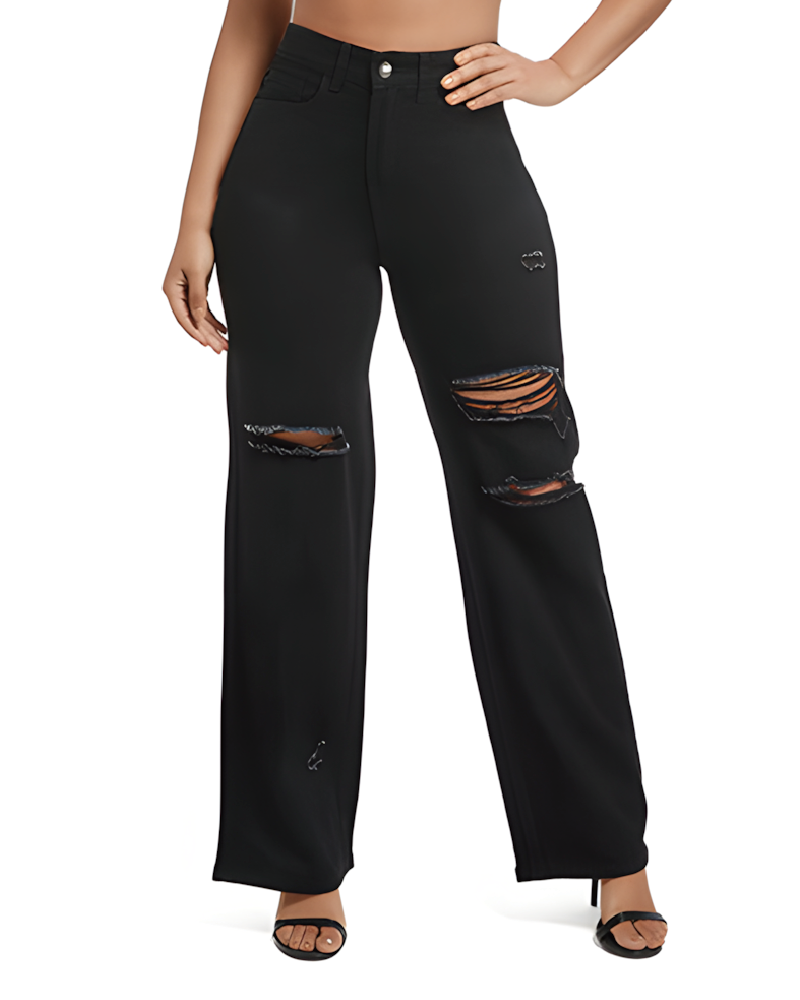 Jean droit déchiré Jorjana