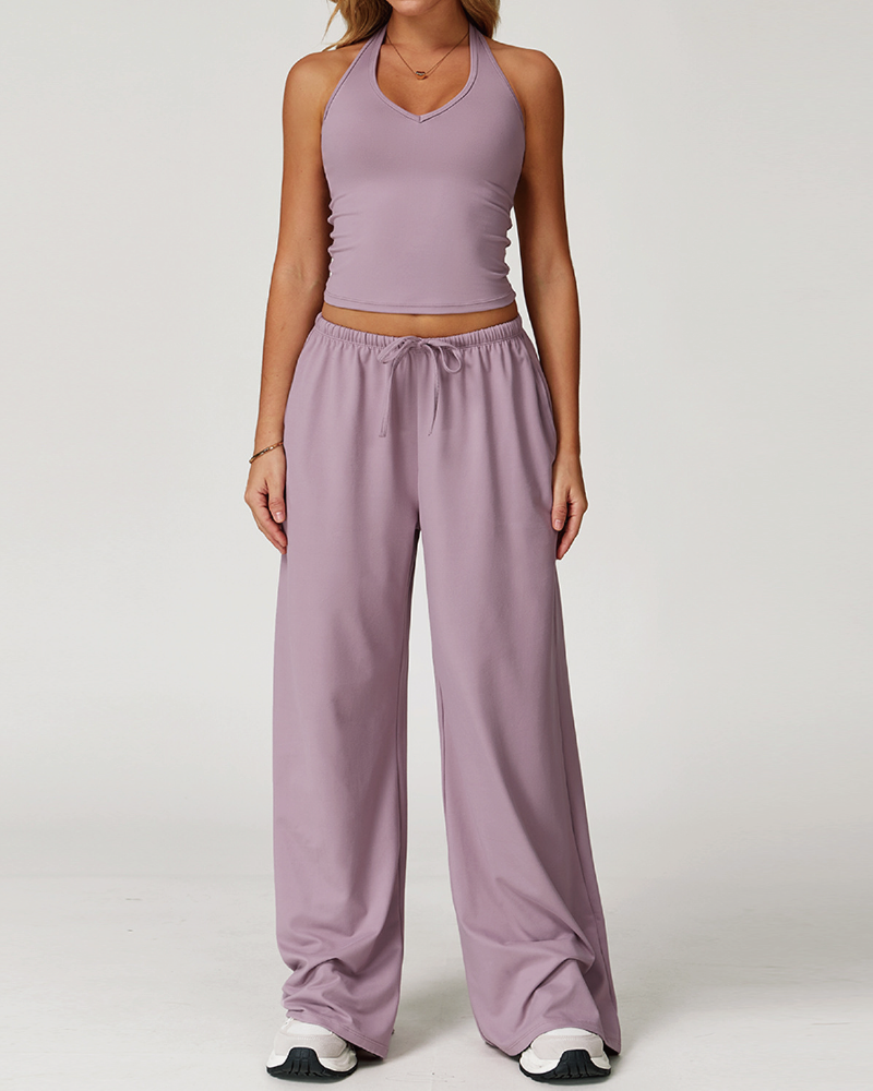 Ensemble 2 pièces débardeur et pantalon de survêtement Sprint Halter