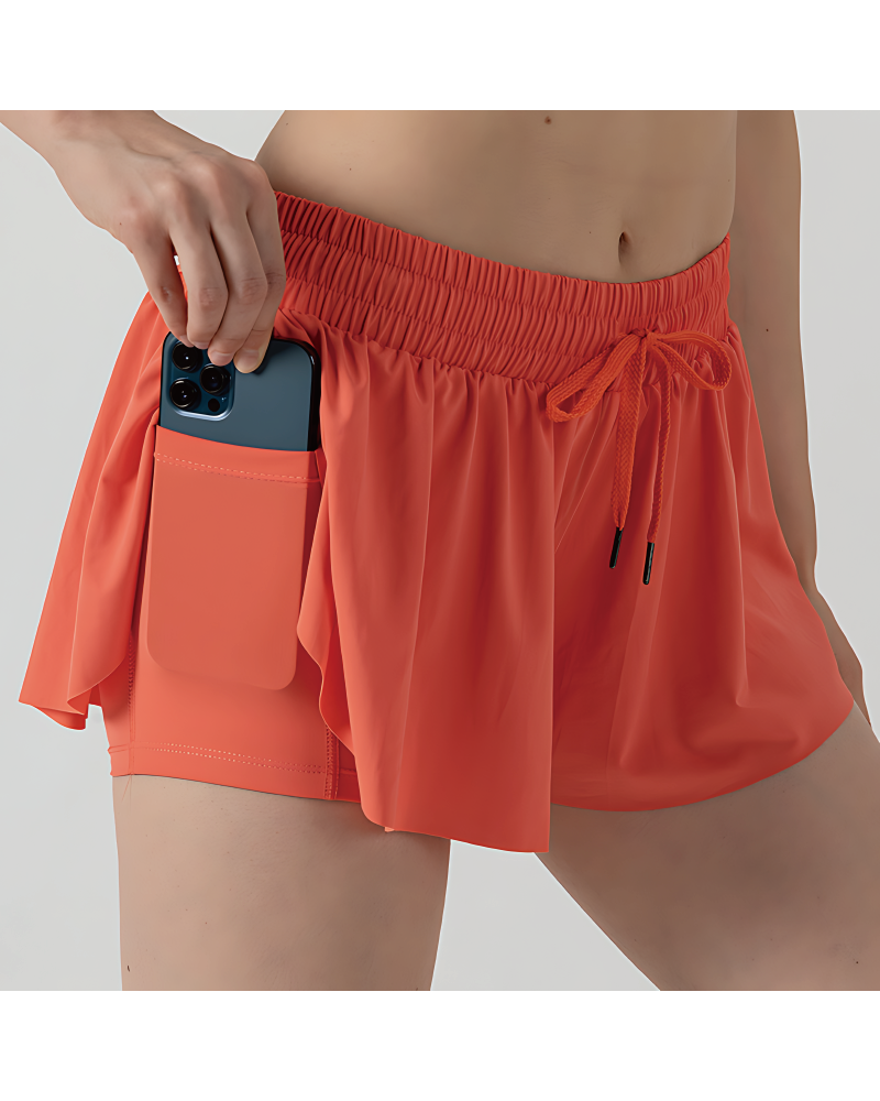 2 in 1 Activity Tennis Skirt Orange