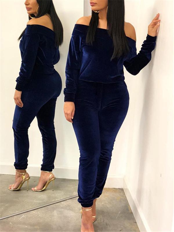 Schulterfreies Samt-Set