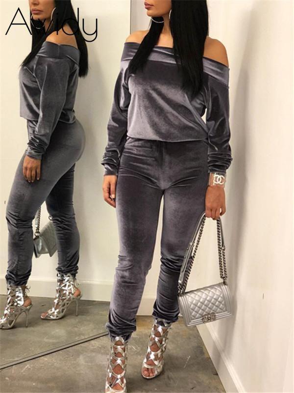 Off Shoulder Velvet Co-ord--Clearance