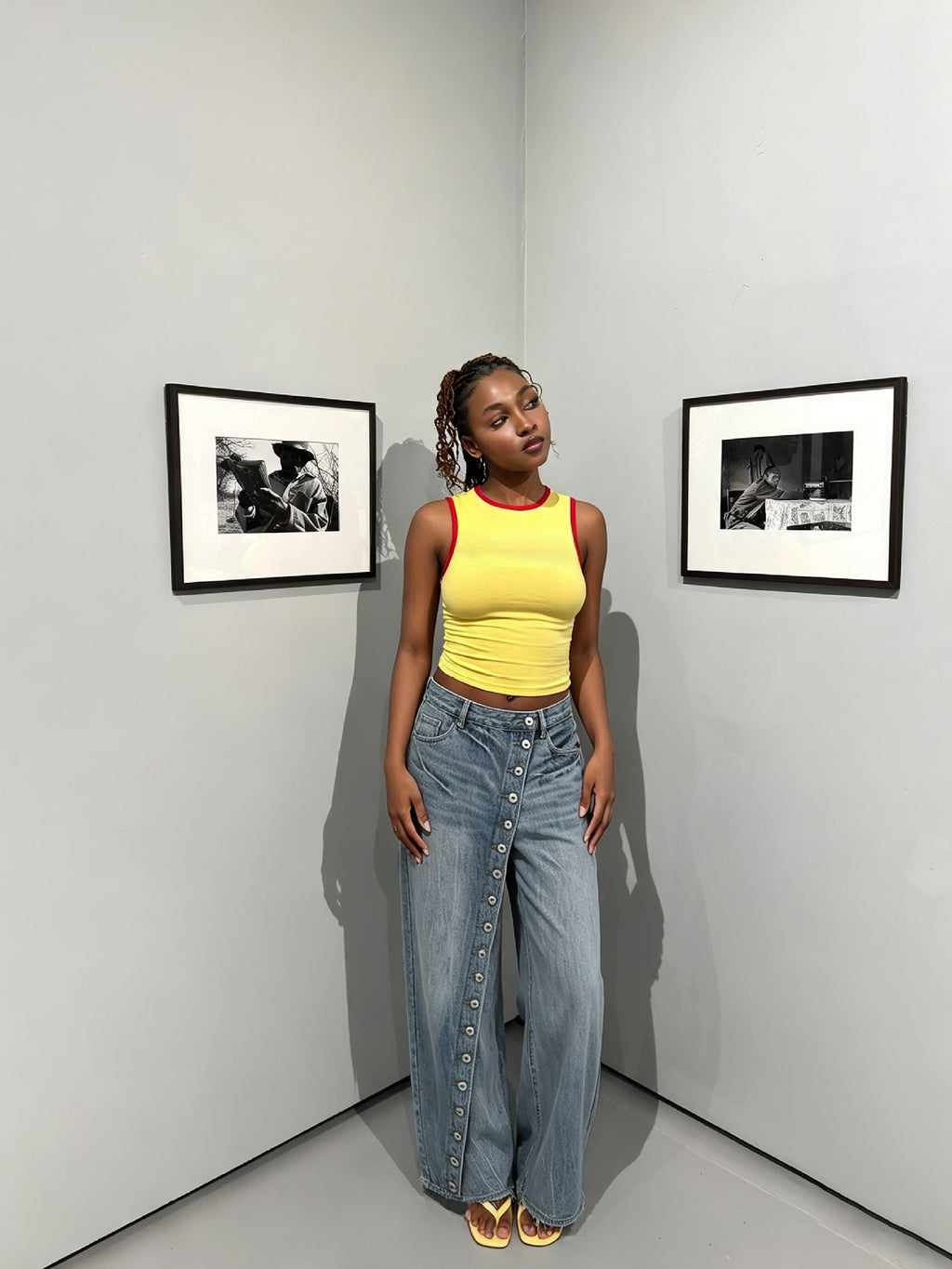 Asymmetrical Denim Pants for Casual Streetwear