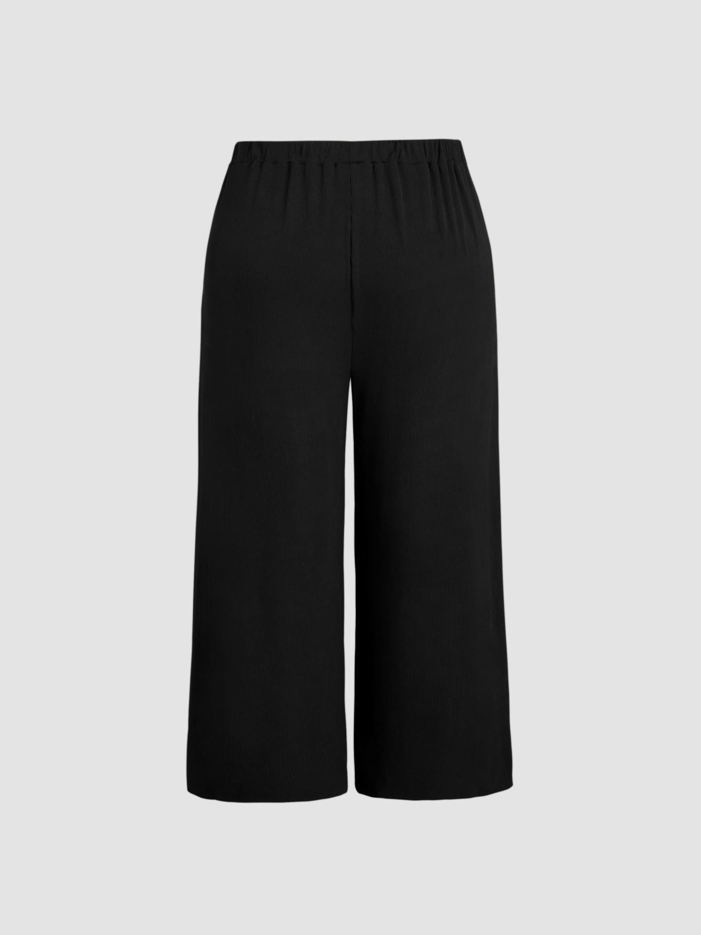 Plus Size Tie-Waist Wide-Leg Pants for Casual Wear