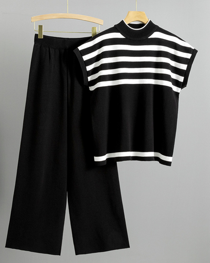 Janay Vest Set Black