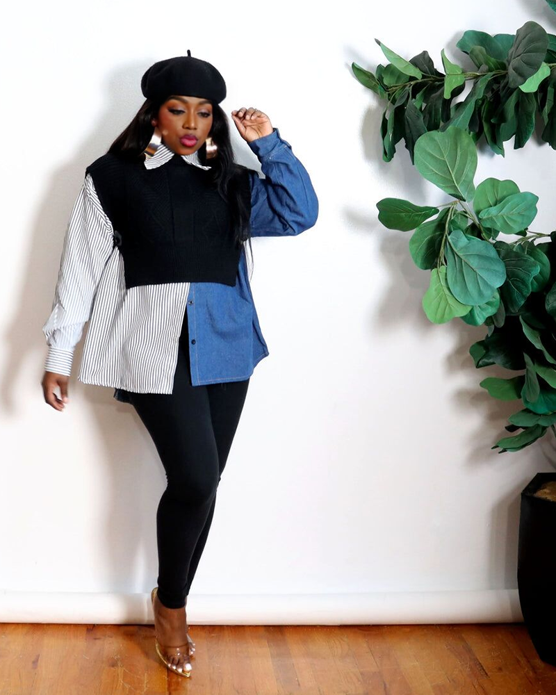 Playing Both Sides Sweater Set BLACK ONESIZE