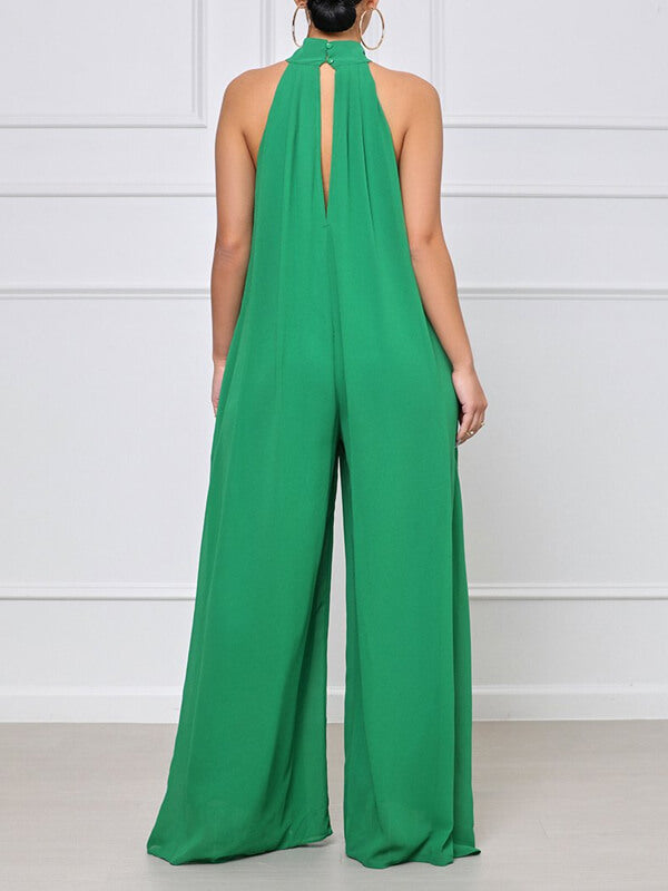 Sleeveless Chiffon Jumpsuit--Clearance