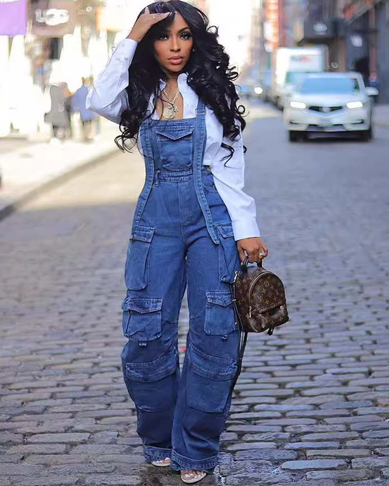 Unload The Denim Jumpsuit BLUE