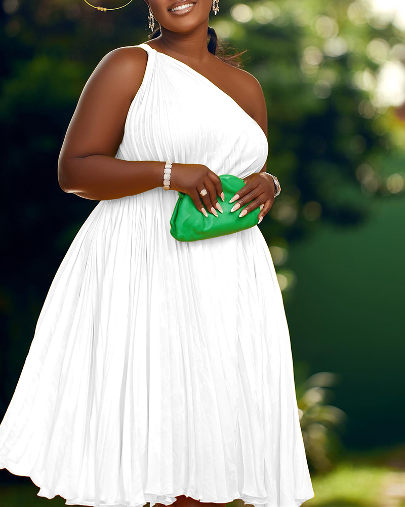 One Shoulder Myri Jumpsuit White