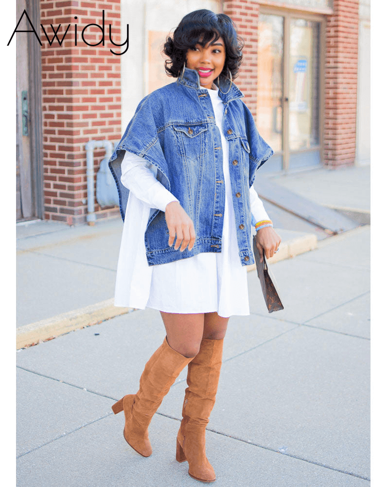 Transformer Denim Cape Jacket