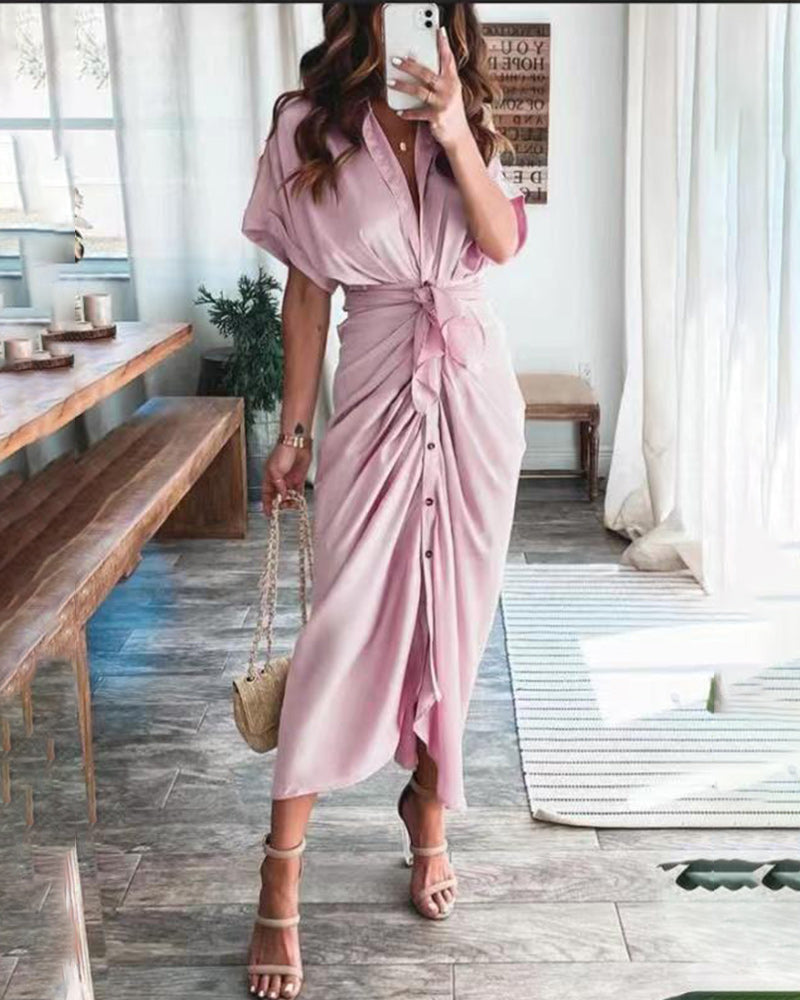 fashion style maxi dress Pink
