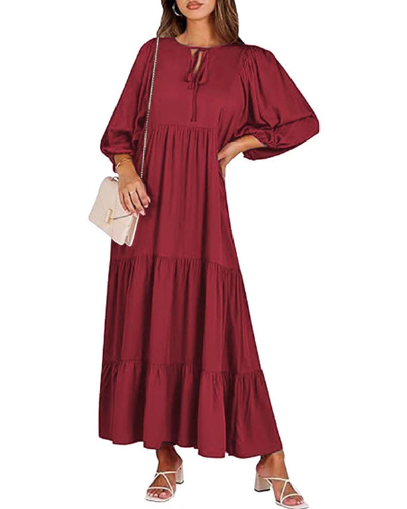 Flow With Me Maxi Dress Red