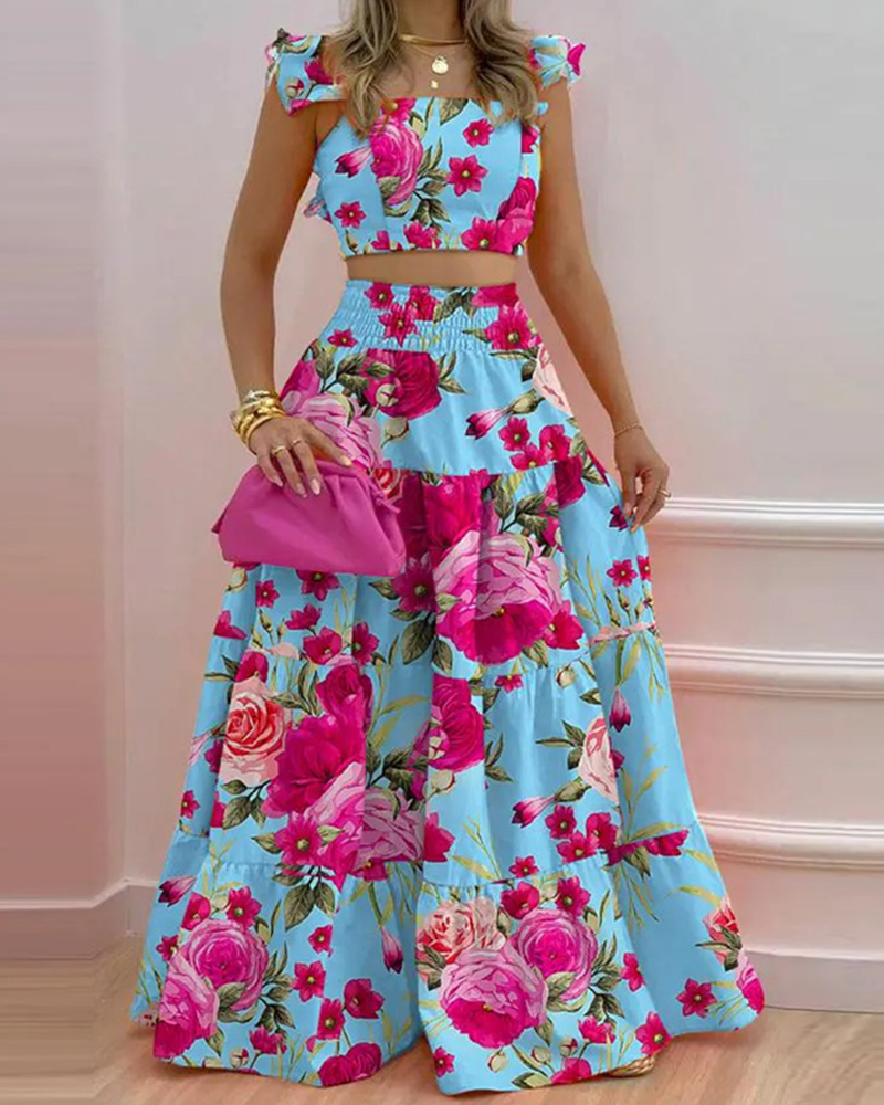 Steal A Kiss Skirt Set Blue