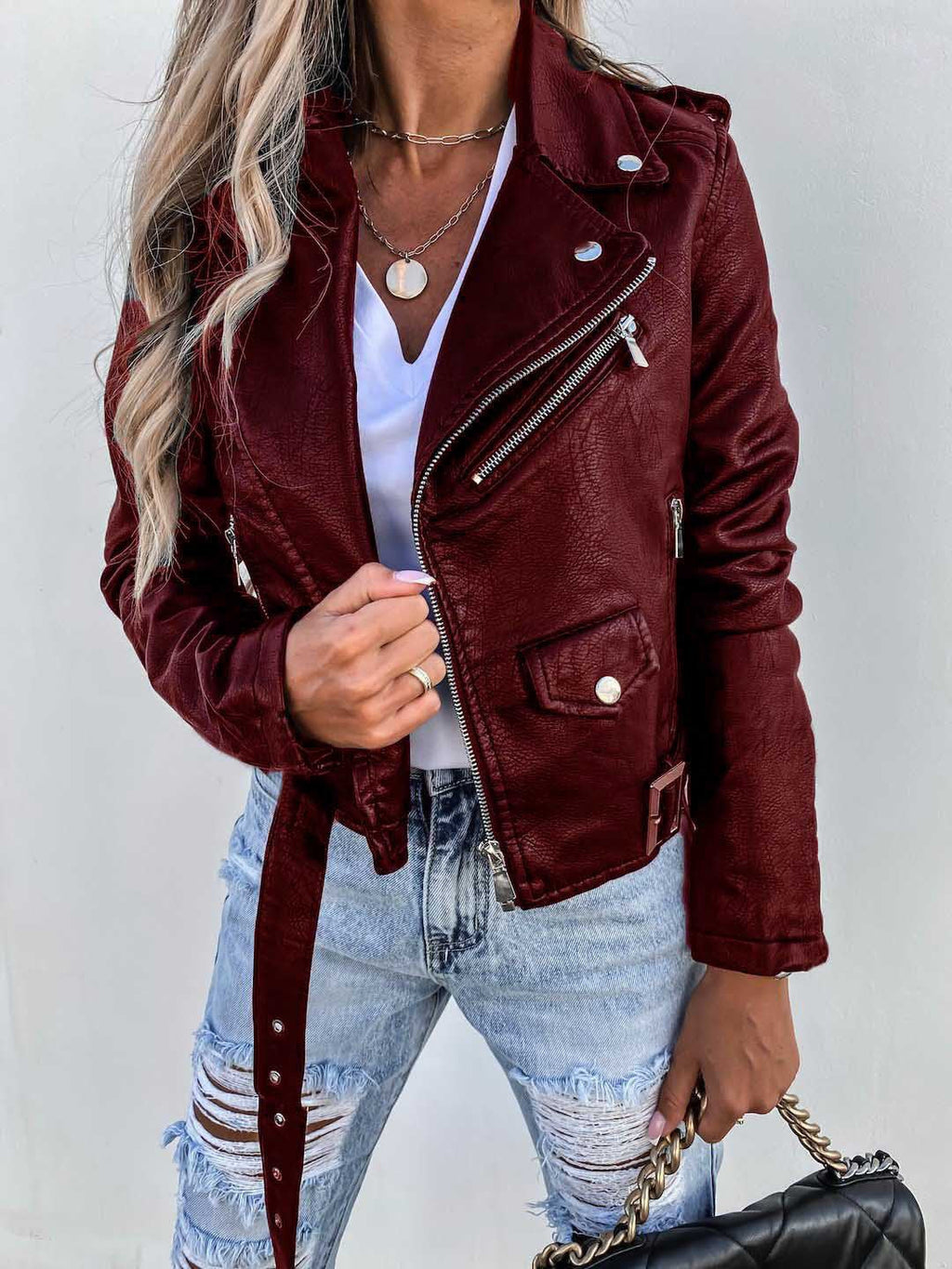 Motorcycle Short Sleeve Zipper Jacket