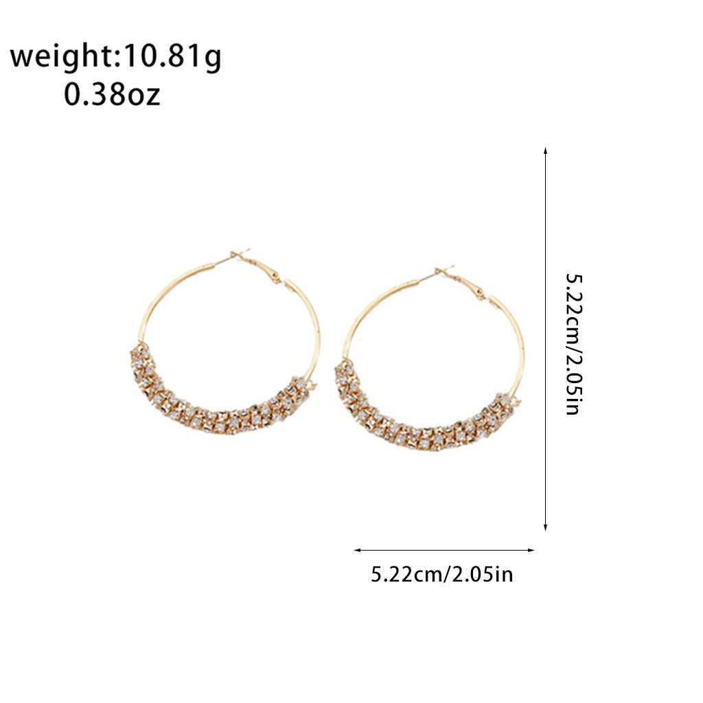 Retro-Chic Colored Diamond Hoop Earrings