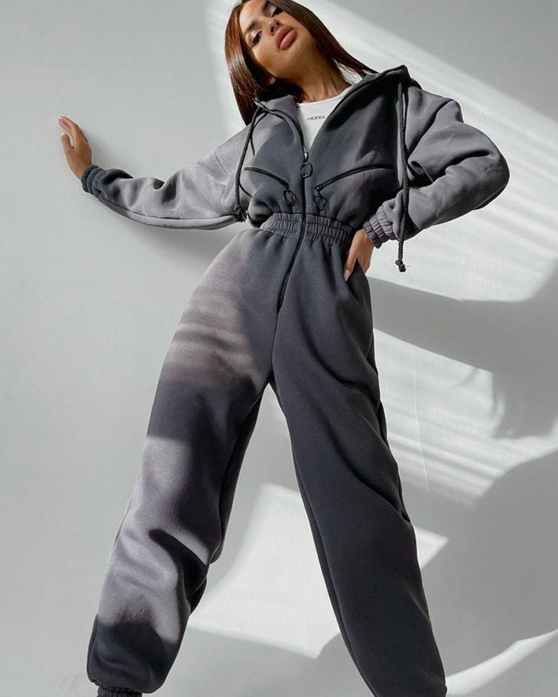 Sleek Silhouette Jumpsuit Grey