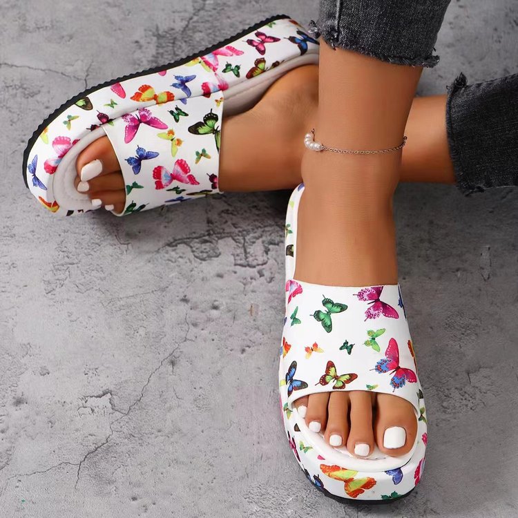 Summer Printed Thick Bottom Slippers