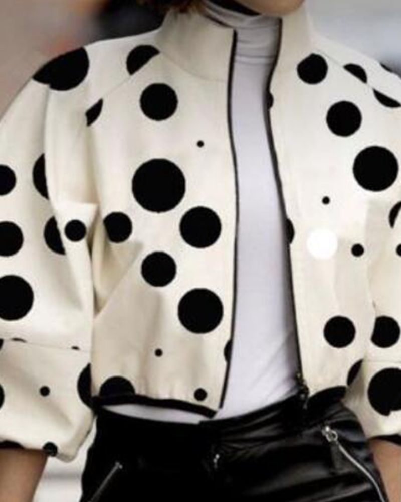 Motivi Polka Dots Jacket White