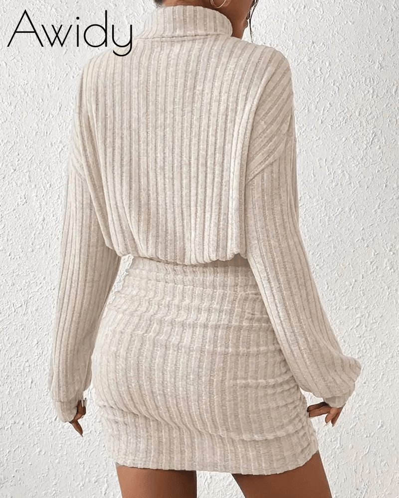 SILHOUETTE OBSESSION KNIT SWEATER DRESS