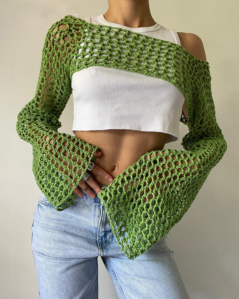Crochet Crop Top GREEN