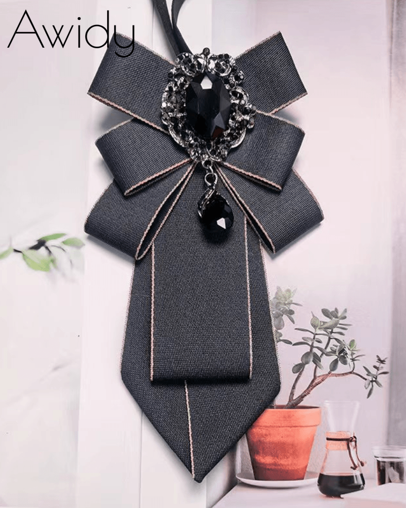 Delicate Bow Brooch Handmade Tie