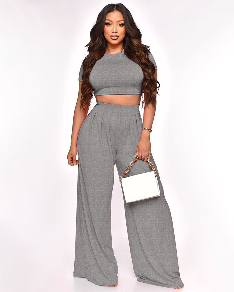 A Dream Life Pants Set Grey