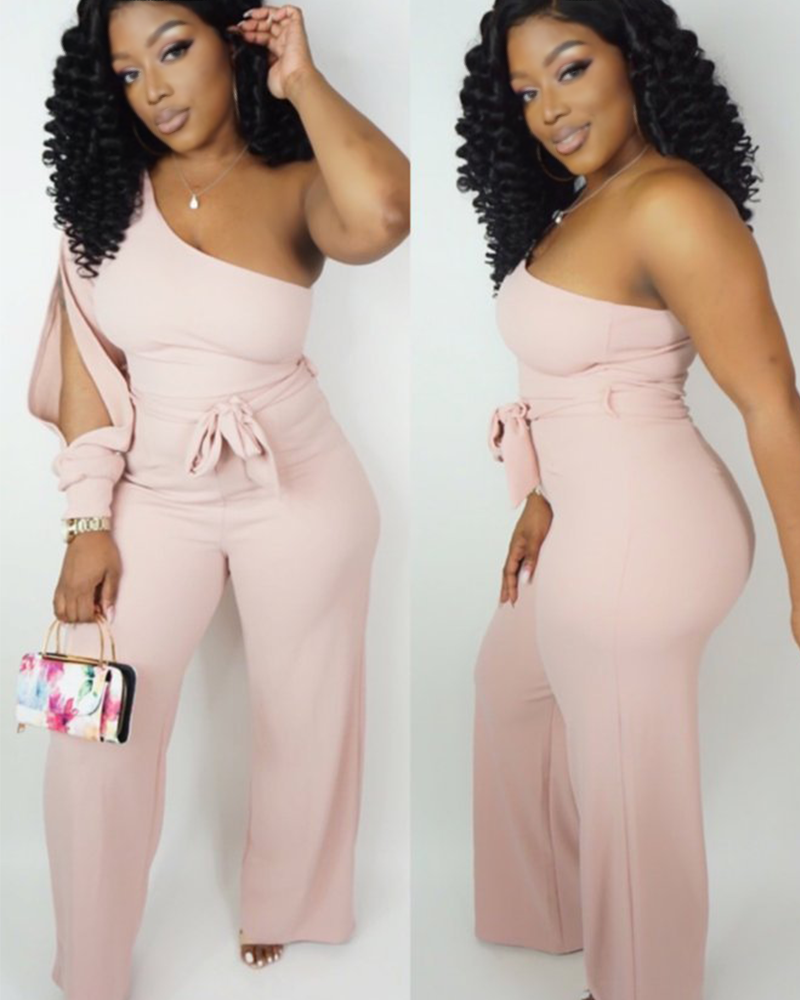 Never Say Never Romper PINK