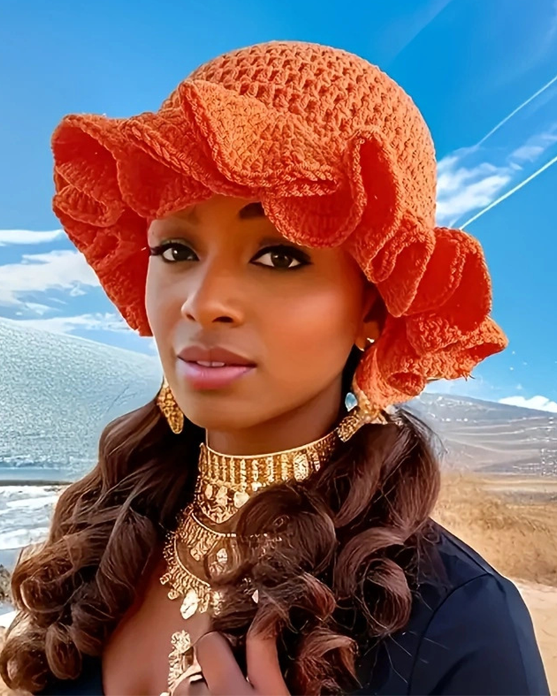 Cottage Halo Ruffle Crochet Hat