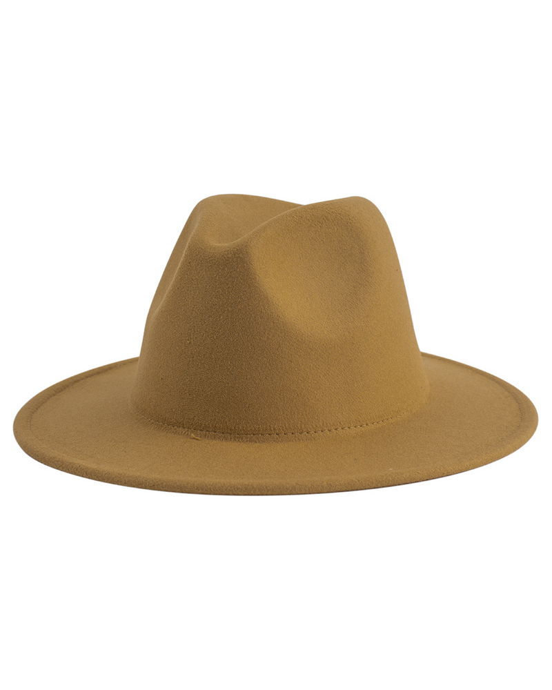 Solid Color Fedora Brown
