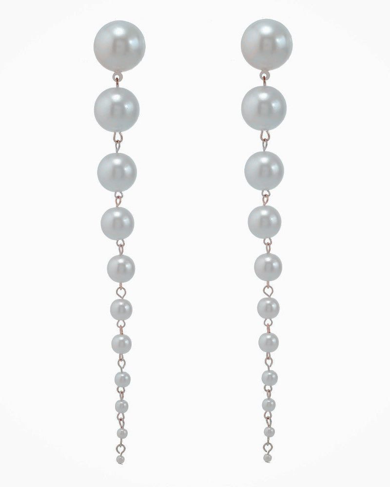 Pearl Dangle Earrings WHITE