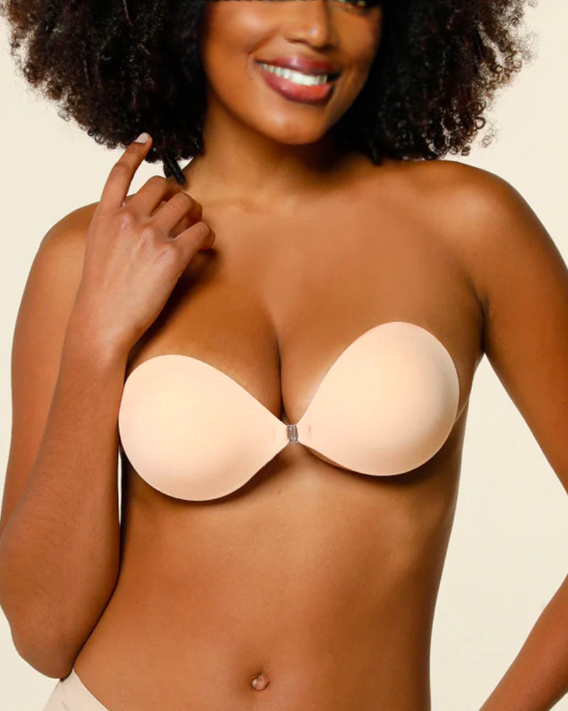 Sticky Strapless Bra with Front Closure Nude