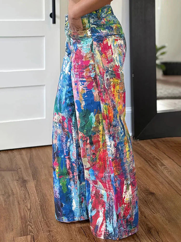 Graffiti Paint Splatter Jeans
