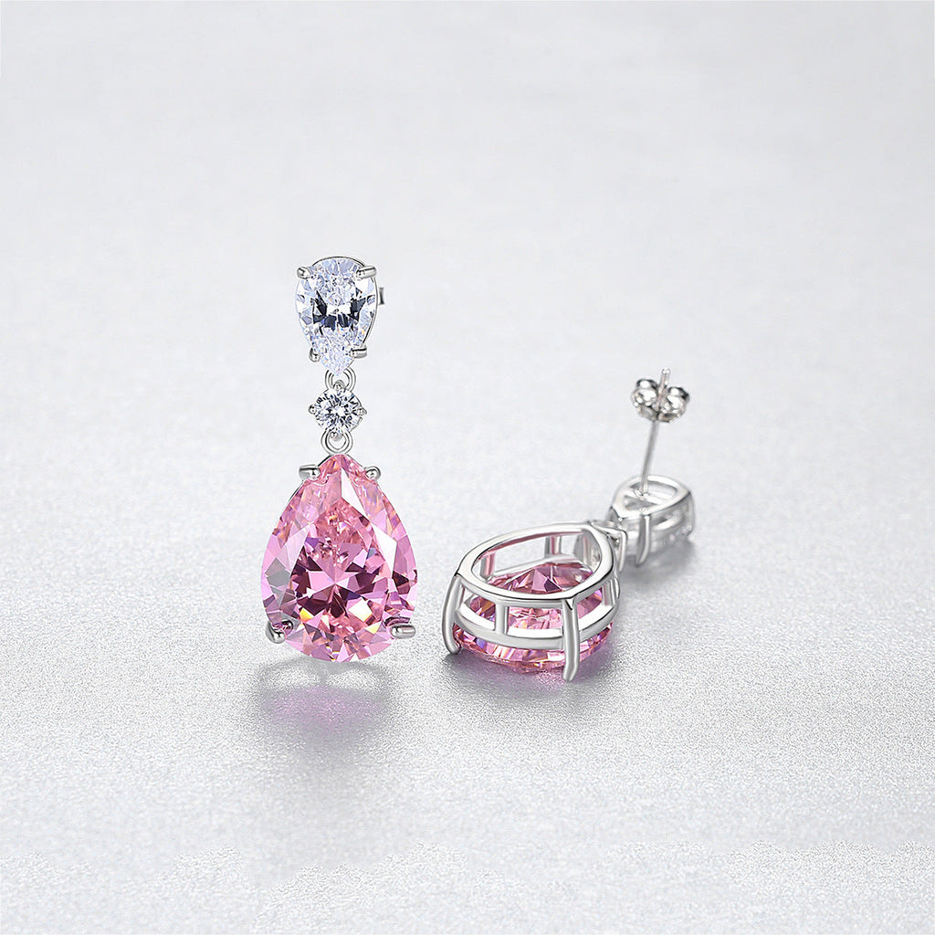 Haute Vintage Pink Gemstone Stud Earrings
