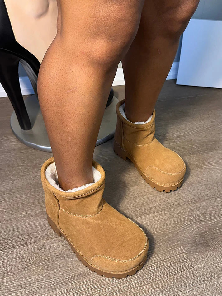 Suede Big Toe Snow Boots