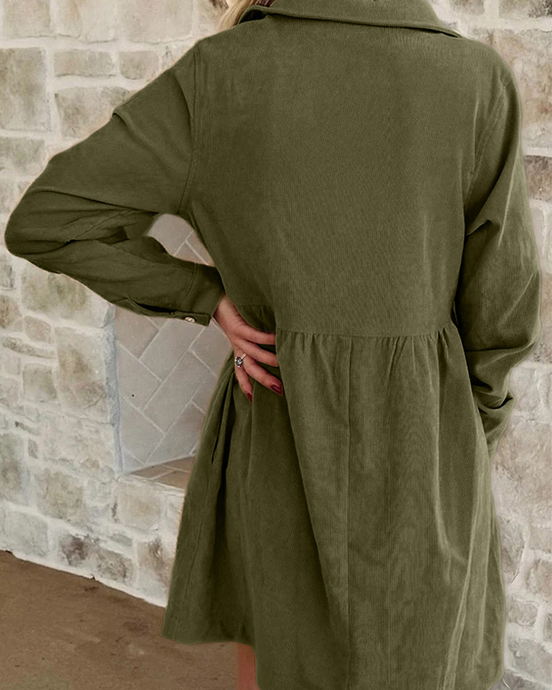 Fall in Corduroy Dress