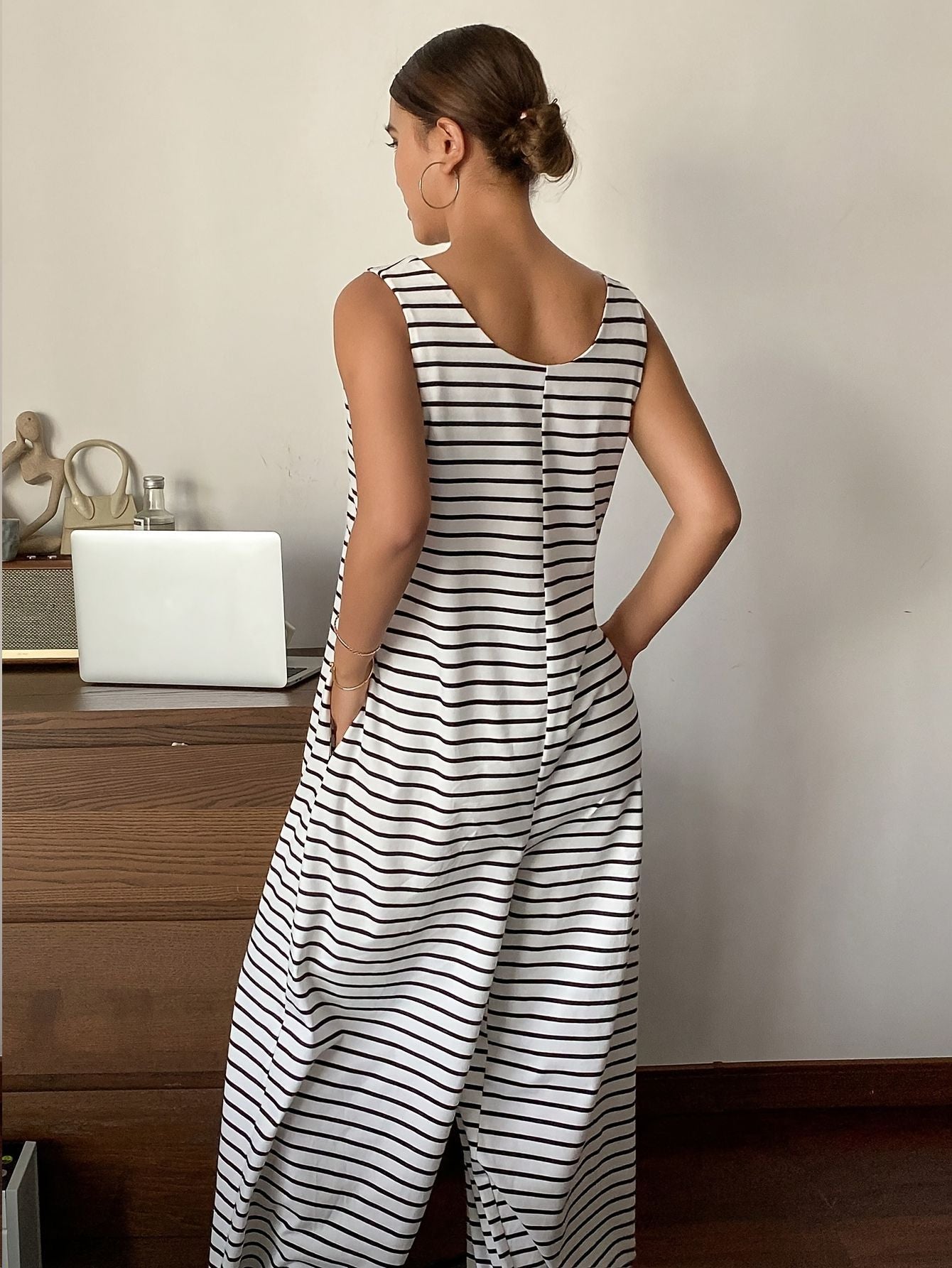 Strapless Lace-Up Jumpsuit for Summer Club Wear