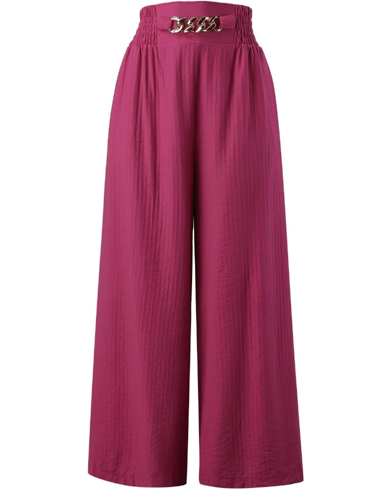 Metallic Graphic Print Pants