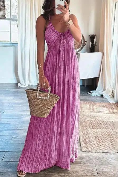 Aztec Maxi Dress Pink