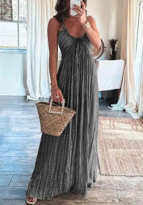 Aztec Maxi Dress Grey