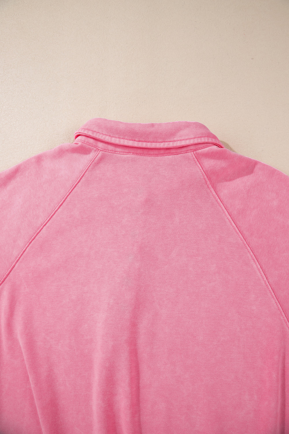 Buttons Balloon Sleeve Oversized Sweatshirt