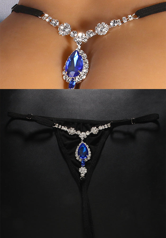 Teardrop Rhinestone Bikini Body Chain Lingerie Accessory for Festival Wear